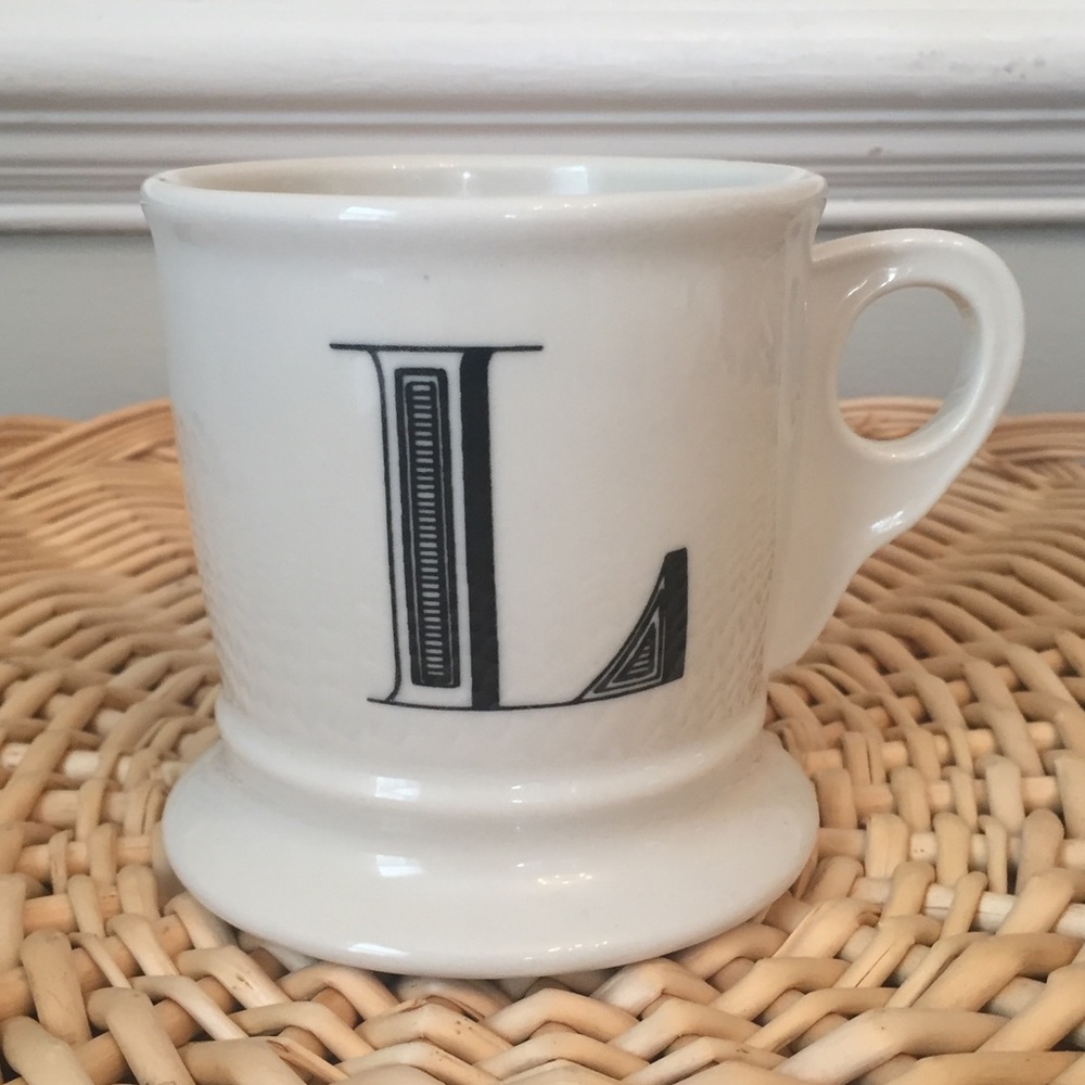 FREE Anthropologie monogram mug initial “L”